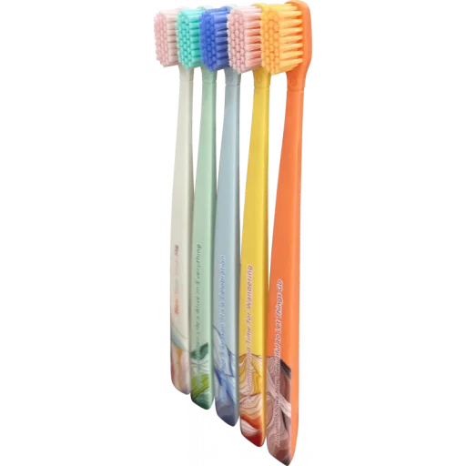 فليبر مجموعة فرش أسنان تويجو 365 السنوية ناعمة الشعيرات - عبوة من 5 قطع Flipper Twigo 365 Soft-Bristle Annual Toothbrush Set - 5-Pack