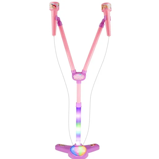 أو تي إل تكنولوجيز حامل ميكروفون بلوتوث RGB أميرات ديزني مع ميكروفونين مزدوجين OTL Technologies Disney Princess RGB Bluetooth Microphone Stand with Dual Microphones