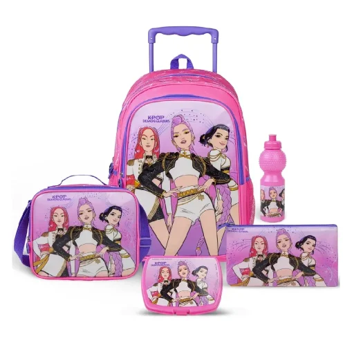 كي-بوب صائد الشياطين حقيبة ظهر 5 في 1 مقاس 18 بوصة - Bts26Kpdh21-B K-Pop Demon Hunter 5In1 Backpack 18" - Bts26Kpdh21-B