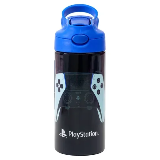 سوني بلايستيشن وحدات التحكم قارورة ماء بلاستيكية مع حزام بسعة 400 مل - Tbt25Playstation08 Sony Playstation Controllers Plastic Water Bottle With Strap 400Ml - Tbt25Playstation08