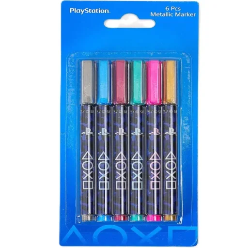 سوني بلايستيشن العب بالتمويه طقم أقلام تحديد بألوان معدنية من 6 قطع - Tbt25Playstation116 Sony Plastation Play In Camo Metallic Marker 6Pc Set - Tbt25Playstation116