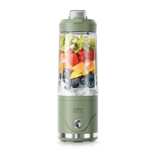 بريف Blendo خلاط محمول 650 مل بسرعة 20,000 دورة في الدقيقة - أخضر (BBL-01GR) Brave Blendo 650ml Portable Blender 20,000 RPM - Green (BBL-01GR)