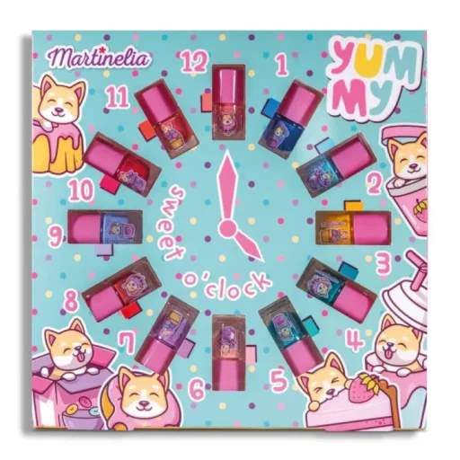 مارتينيليا يامي كلوك مجموعة تجميل طلاء أظافر Psq 6 Martinelia Yummy Clock Nail Polish Beauty Set Psq 6