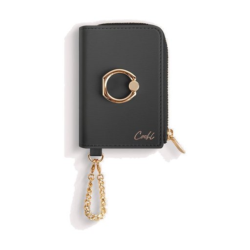 يونيك Coehl Mirelle محفظة مغناطيسية مع حزام معصم - أسود أبنوسي UNIQ COEHL Mirelle Magnetic Wallet with Wrist Strap - Ebony