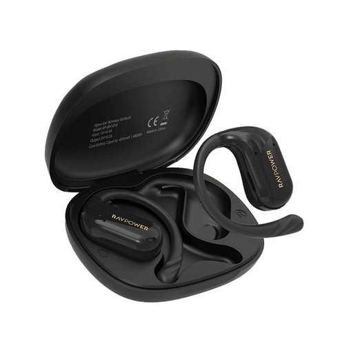 راف باور RP-BH1016 OpenRun Air2 سماعات أذن مفتوحة لاسلكية بالكامل - أسود RAVPower RP-BH1016 OpenRun Air2 Open-Ear True Wireless Earbuds - Black