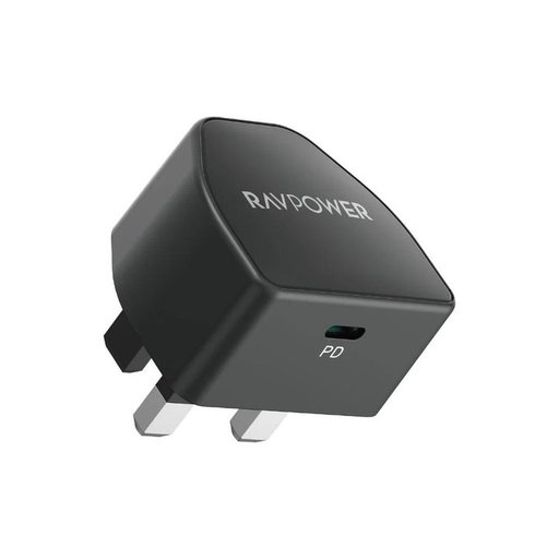 راف باور RP-PC1041 شاحن حائط USB-C PD بقدرة 20 واط - أسود RAVPower RP-PC1041 20W USB-C PD Wall Charger - Black