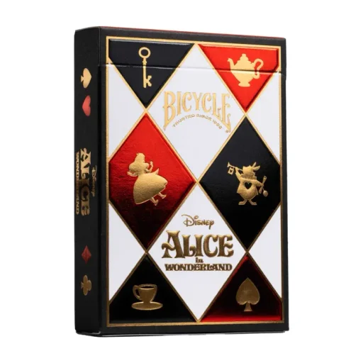 أوراق لعب بايسيكل - أليس في بلاد العجائب ديزني | ورق لعب قياسي برسومات توضيحية | 52 ورقة Bicycle Playing Cards - Disney Alice in Wonderland | Illustrated Standard Deck | 52 Cards