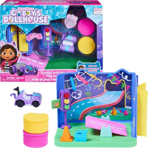 سبين ماستر (غابيز دول هاوس) جي دي إتش بي واي إس طقم غرفة ديلوكس غرفة اللعب Spin Master (Gabbys Doll House) Gdh Pys Dlxroomset Playroom