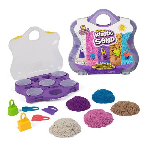 سبين ماستر (كينيتيك ساند) مجموعة لعب علبة متنوعة Spin Master (Kinetic Sand) Variety Case Playset