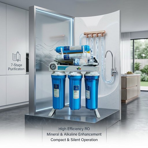 منضومة تنقية المياه بالتناضح العكسي 7 مراحل - تيكومين Tecomen 7-Stage Reverse Osmosis Water Purifier