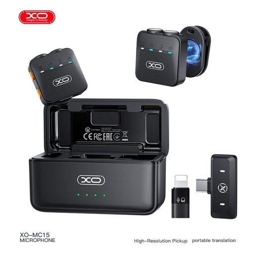 xo XO MC15 Dual Wireless Microphone with AI Noise Cancellation