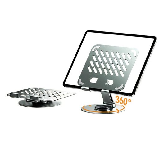 ستاند REMAX RM-C60 معدني للتابلت يدور 360° قابل للطي بتصميم مفرّغ لتبريد الجهاز REMAX RM-C60 Tablet Stand