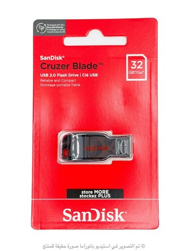 فلاش ميموري SanDisk Cruzer Blade USB 2.0 - 32GB SanDisk Cruzer Blade USB 2.0 32GB USB Flash Drive