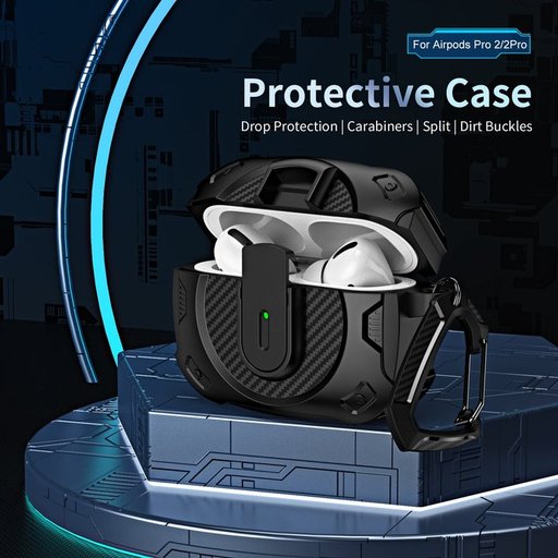 COTECi AirPods Pro 2 كفر حماية درعي كاربون فايبر COTECi MS-055 Case