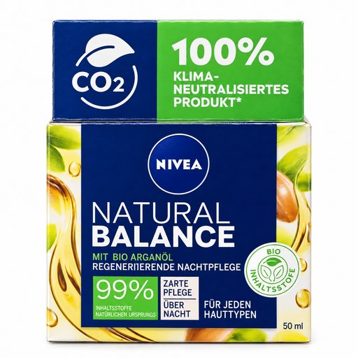 كريم نيفيا ناتشورال بالانس الليلي بزيت الأرغان العضوي NIVEA Natural Balance Regenerating Night Care with Organic Argan Oil