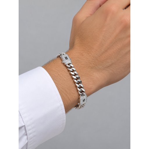 سوار رجالي من الفضة الايطاليه Men’s Luxury Italian Silver Bracelet