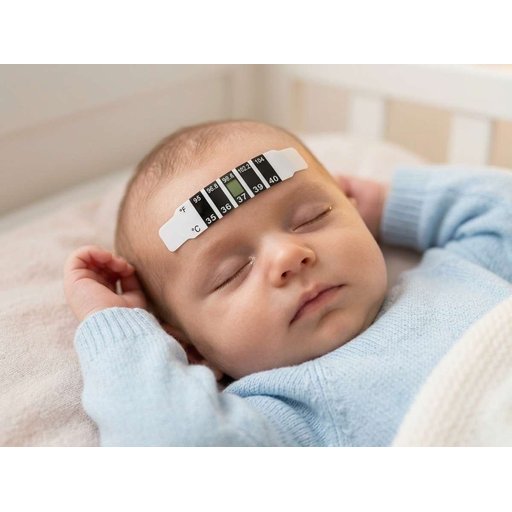 شرائط قياس درجة حرارة الجبهة للأطفال والرضع قابلة لإعادة الاستخدام – 5 شرائط Reusable Forehead Temperature Strips for Babies & Children – 5 Pieces