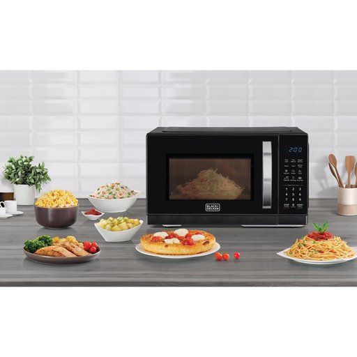 مايكرويف 25 لتر بلاك ان ديكر مع خاصية اذابة التجميد احدث اصدار Latest Black & Decker 25L Microwave with Defrost Function