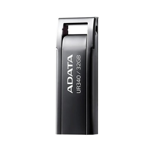 إي داتا UR340 ذاكرة فلاش معدنية 32 جيجابايت USB 3.2 Gen 1 - أسود ADATA UR340 32GB USB 3.2 Gen 1 Metal Flash Drive - Black