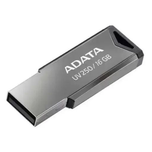 إي داتا UV250 ذاكرة فلاش معدنية 16 جيجابايت USB 2.0 - أسود ADATA UV250 16GB USB 2.0 Metal Flash Drive - Black
