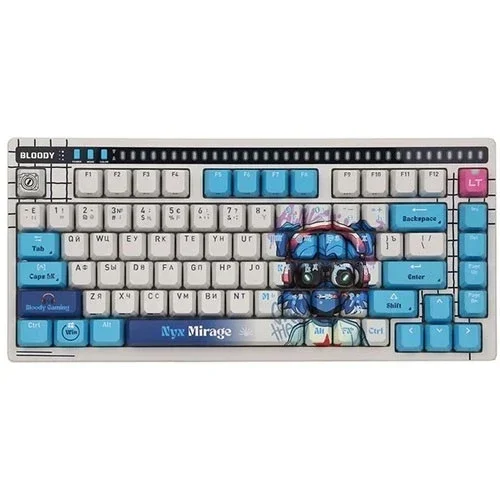 بلودي لوحة مفاتيح ألعاب AT75 - Nyx Mirage Bloody AT75 75% RGB Alpha Optical Switch Gaming Keyboard - Nyx Mirage