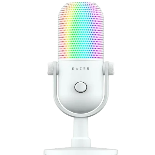 ميكروفون يو إس بي ريزر سيرين V3 كروما - أبيض Razer Seiren V3 Chroma USB Microphone - White