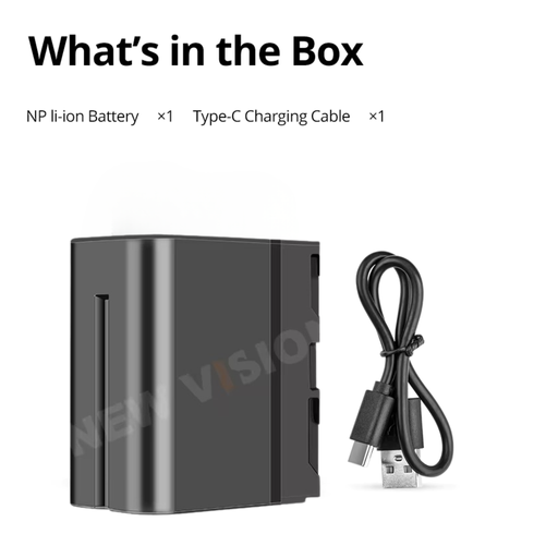 NP-F970/NP-F750/NP-F550 Lithium Battery with USB Charging Cable NP-F970/NP-F750/NP-F550 Lithium Battery with USB Charging Cable
