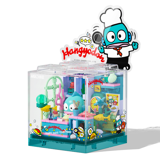 مكعبات هانغيودون المصغرة داخل صندوق عرض شفاف Hangyodon Mini Building Blocks in Clear Display Case