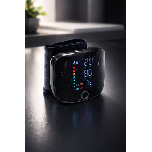 جهاز قياس ضغط الدم الرقمي للمعصم مع شاشة إلكترونية وتنبيه صوتي Digital Wrist Blood Pressure Monitor with LCD Display & Voice Alert