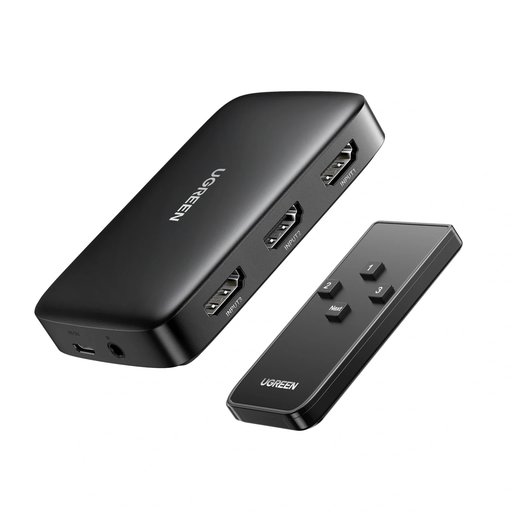 مبدل HDMI من UGREEN (3 مداخل ومخرج واحد) بدقة 4K وتردد 30 هرتز UGREEN HDMI Switcher 3 In 1 Out 4K@30HZ