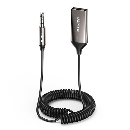 مستقبل صوت Ugreen بتقنية Bluetooth 5.3، ومحول صوت بمنفذ AUX وكابل USB. Ugreen Bluetooth 5.3 audio receiver USB cable audio adapter AUX jack