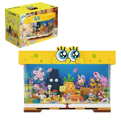 حوض سبونج بوب – مدينة قاع الهامور داخل صندوق عرض SpongeBob Aquarium - Bikini Bottom in a Display Box