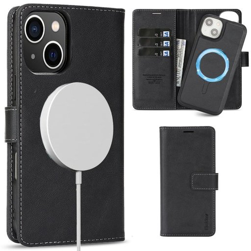 كفر دفتري ماك سيف قابل للفصل مع محفظة لجهاز ايفون 15 Dekker Case iPhone 15