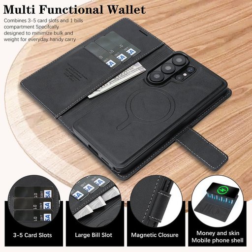 كفر دفتري ماك سيف قابل للفصل مع محفظة لجهاز سامسونج جالكسي S26 الترا Dekker Samsung Galaxy S26 Ultra Case