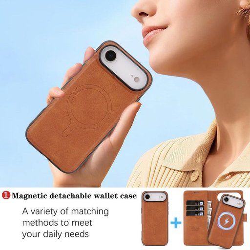 كفر دفتري ماك سيف قابل للفصل مع محفظة لجهاز ايفون 17 اير Dekker Case iPhone 17 Air
