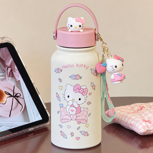 مطّارة هيلو كيتي الوردية مع تعليقة Pink Hello Kitty Bottle with Charm