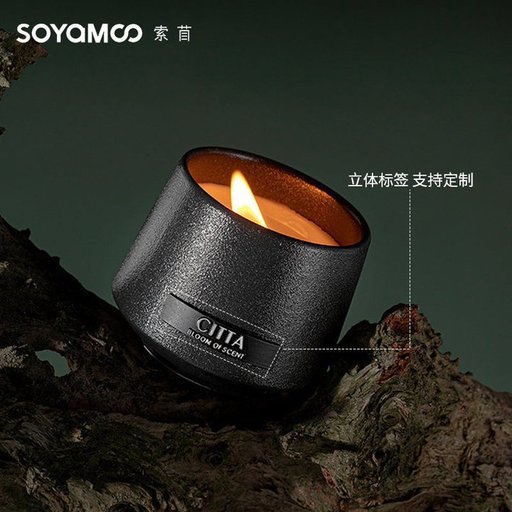 شمعة عطرية بفتيل خشبي Wooden Wick Scented Candle