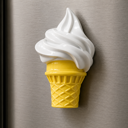 مغناطيس ثلاجة آيس كريم الفانيلا Vanilla Ice Cream Fridge Magnet