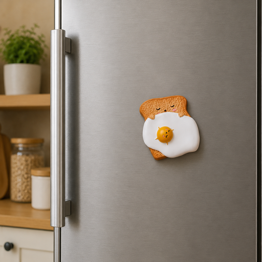 مغناطيس ثلاجة التوست والبيضة Toast and Egg Fridge Magnet