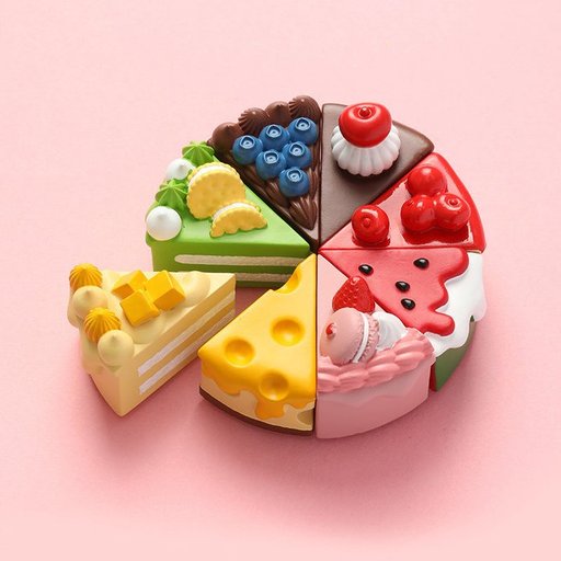 طقم مغناطيس ثلاجة الكيك والحلويات – 8 قطع Cake and Sweet Fridge Magnet Set - 8 Pieces