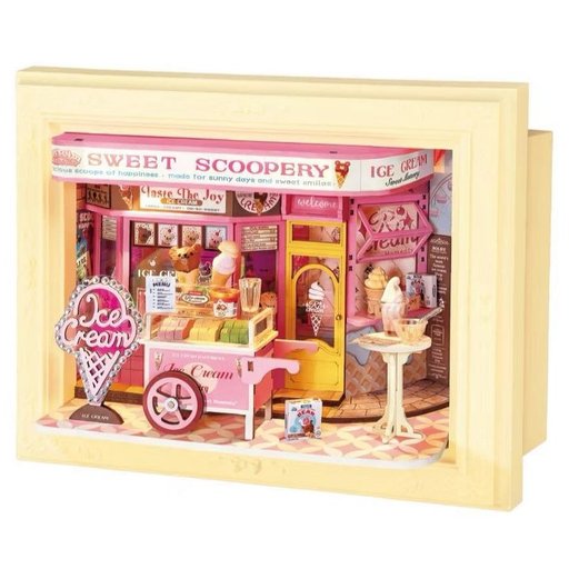 متجر الآيس كريم – مجسم مصغّر للتركيب Miniature Ice Cream Shop Building Kit