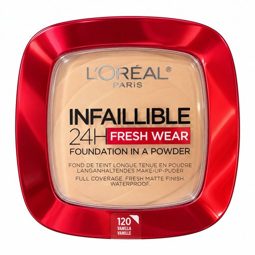 بودرة لوريال باريس إنفاليبل 24 ساعة فريش وير L’Oréal Paris Infallible 24H Fresh Wear Foundation in a Powder – 120 Vanilla