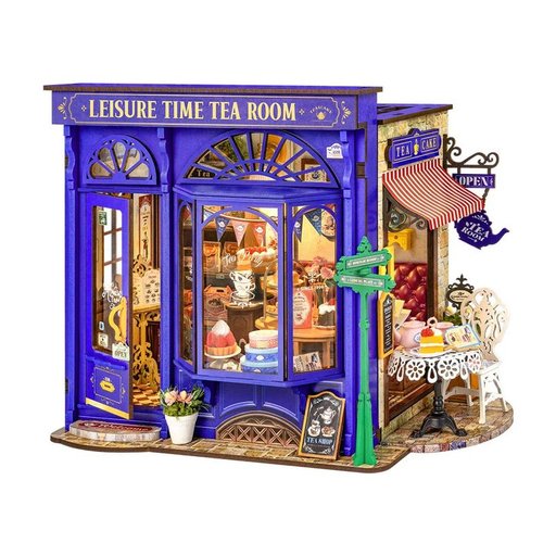 بيت الشاي المصغّر للتركيب Leisure Time Tea Room – DIY Miniature Kit