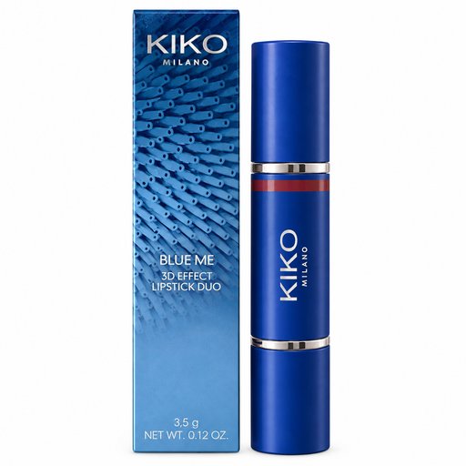 روج كيكو ميلانو بلو مي ثلاثي الأبعاد المزدوج KIKO Milano Blue Me 3D Effect Lipstick Duo -03