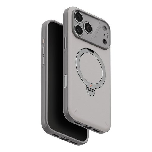 يونيك Elix حافظة هجينة مع مسند Mōvion قابل للقلب 180° والدوران 360° لهاتف iPhone 18 Pro Max - حجري غائم