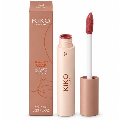 روج كيكو ميلانو بيوتي روار السائل المطفي – درجة 02 كوفي بريك KIKO Milano Beauty Roar pH Matte Liquid Lip Colour – 02 Coffee Break