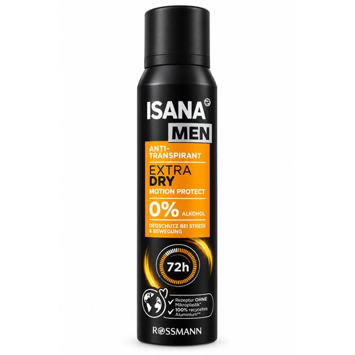 بخاخ إيزانا للرجال إكسترا دراي موشن بروتكت مضاد للتعرق 72 ساعة ISANA MEN Anti-Transpirant Extra Dry Motion Protect 72H