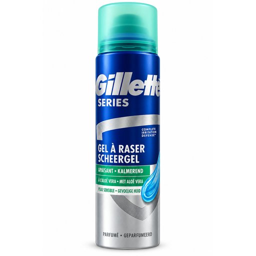 ل حلاقة جيليت سيريز المهدئ بالألوفيرا للبشرة الحساسة Gillette Series Soothing Shaving Gel with Aloe Vera