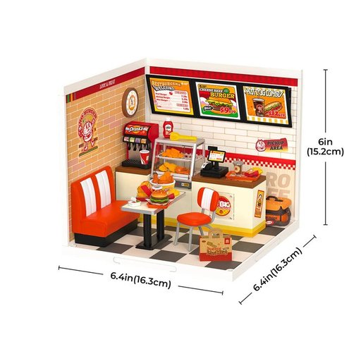 مطعم البرغر اللطيف المصغّر Yum Yum Burger Restaurant Miniature