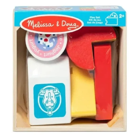 ميليسا آند دوغ مجموعة ألعاب مجموعات الطعام الخشبية - منتجات الألبان Melissa & Doug Wooden Food Groups Play Set - Dairy